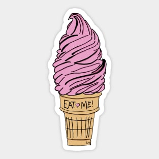 Eat Me Ice Cream Cone Sticker